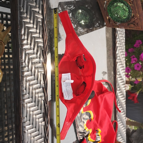 Halloween Dog Costume Red Devil Adjustable Size M FUN See Measurements - Picture 4 of 13